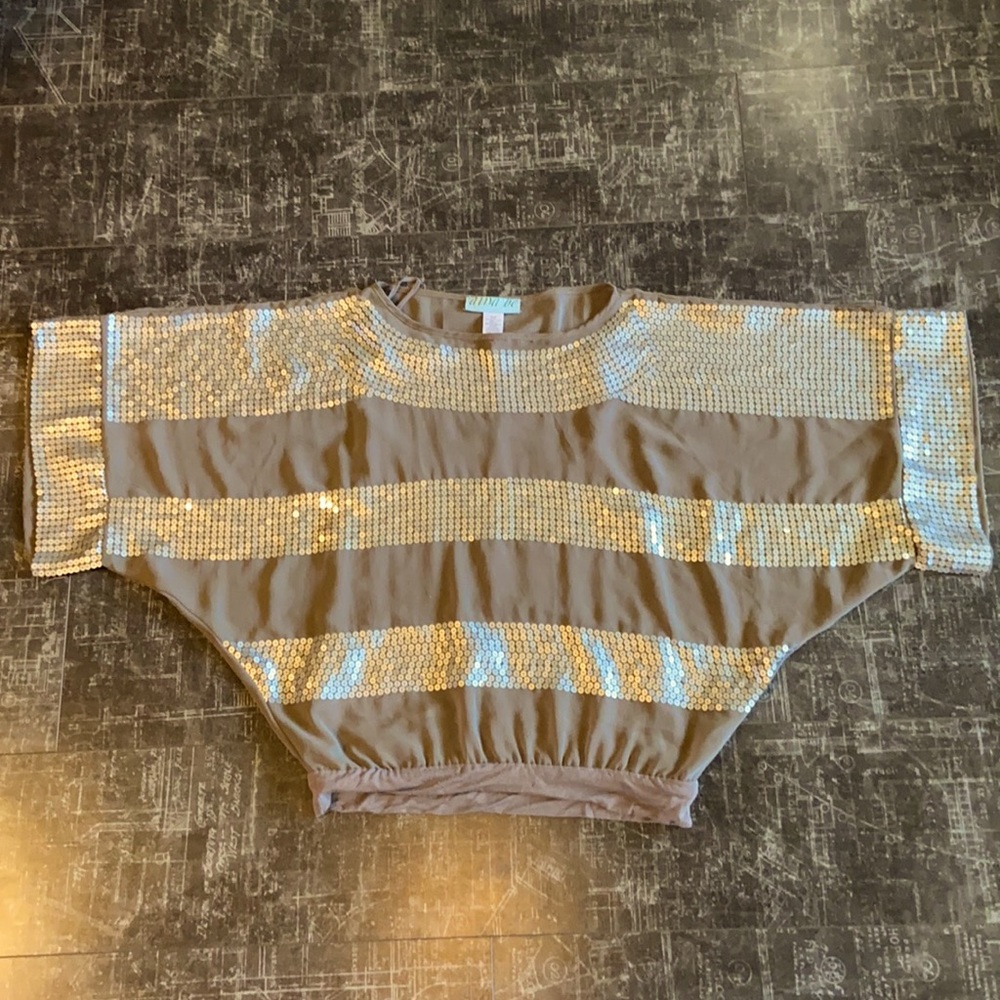 Sequined dolman top